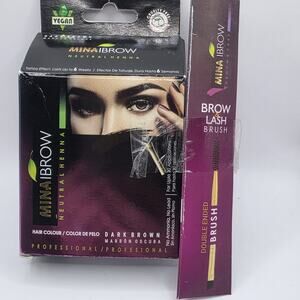 Mina Ibrow EYE BROW Tint Kit Spot Coloring Brow Tinting Powder Dark Brown #Z10